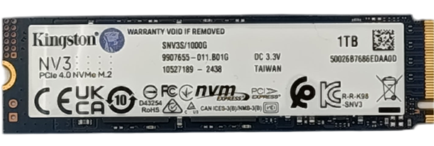 Kingston Nv3 PCIe 4.0 NVMe 1TB Interne SSD (SNV2/1000g)