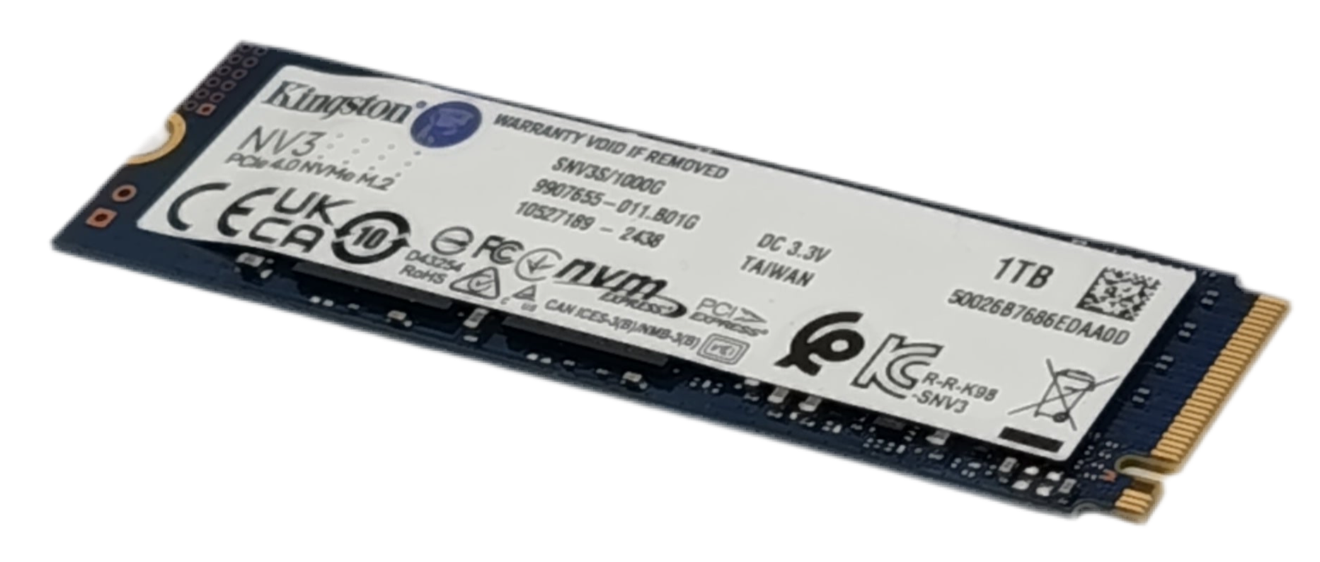 Kingston Nv3 PCIe 4.0 NVMe 1TB Interne SSD (SNV2/1000g)
