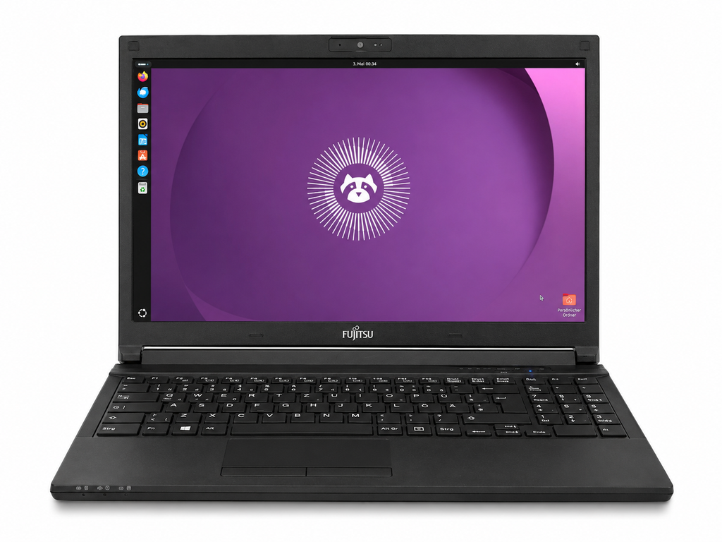 Fujitsu Lifebook E556 15,6” – i3, 8GB RAM, 256GB SSD, Ubuntu – Akku defekt