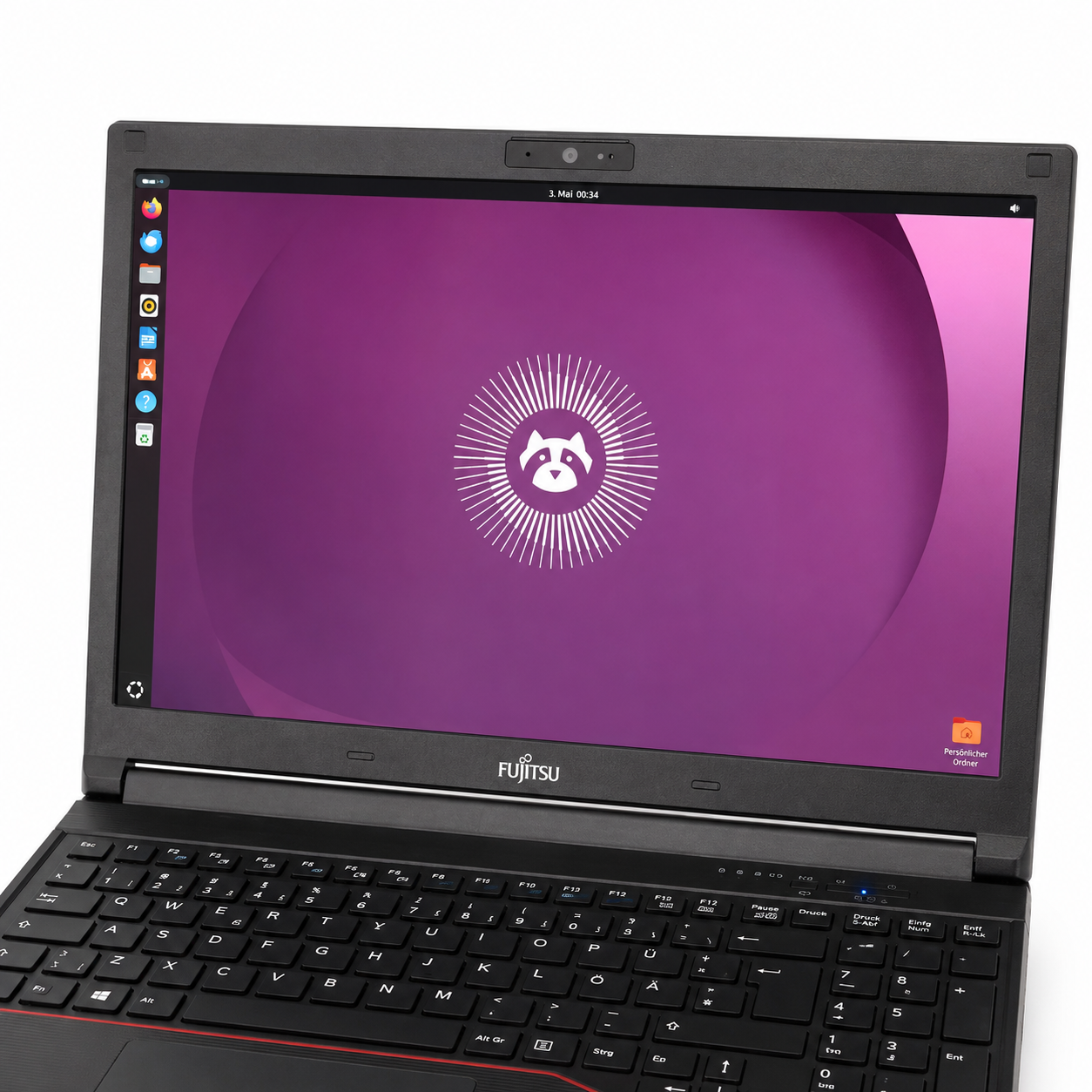 Fujitsu Lifebook E556 15,6” – i3, 8GB RAM, 256GB SSD, Ubuntu – Akku defekt