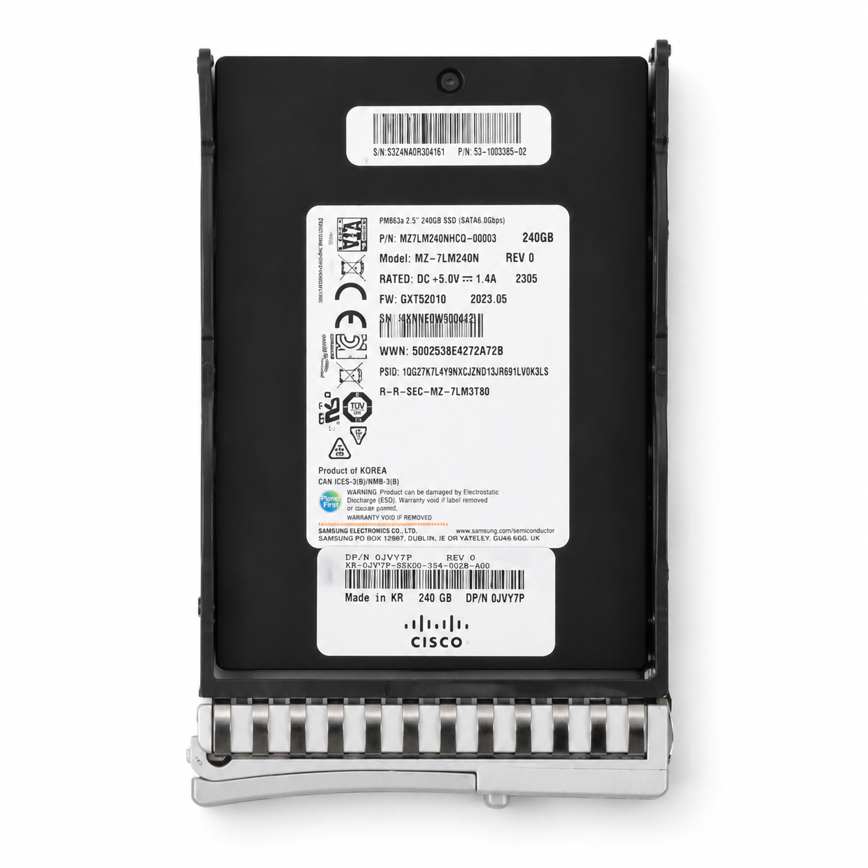 Cisco Samsung PM863a 240GB 2.5" 6G SATA SSD MZ-7LM240N UCS-SD240G61X-EV