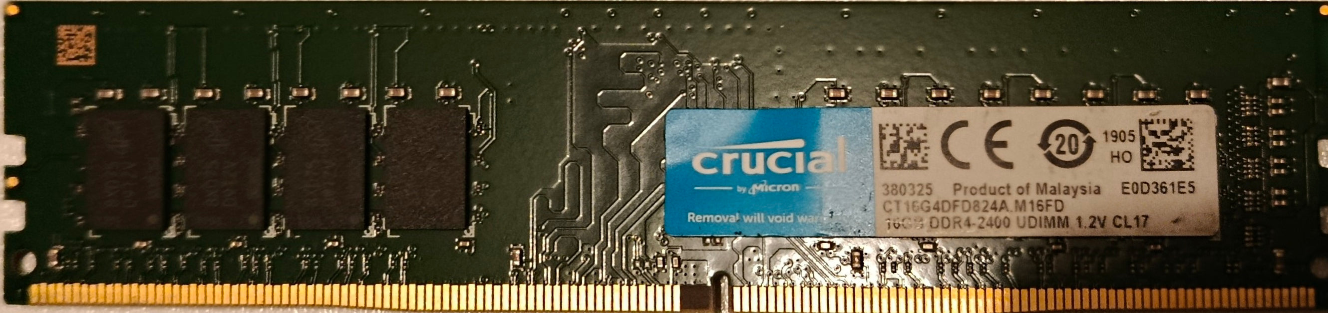 Crucial 16GB Desktop RAM DDR4 2400U Arbeitsspeicher CT16G4DFD824A