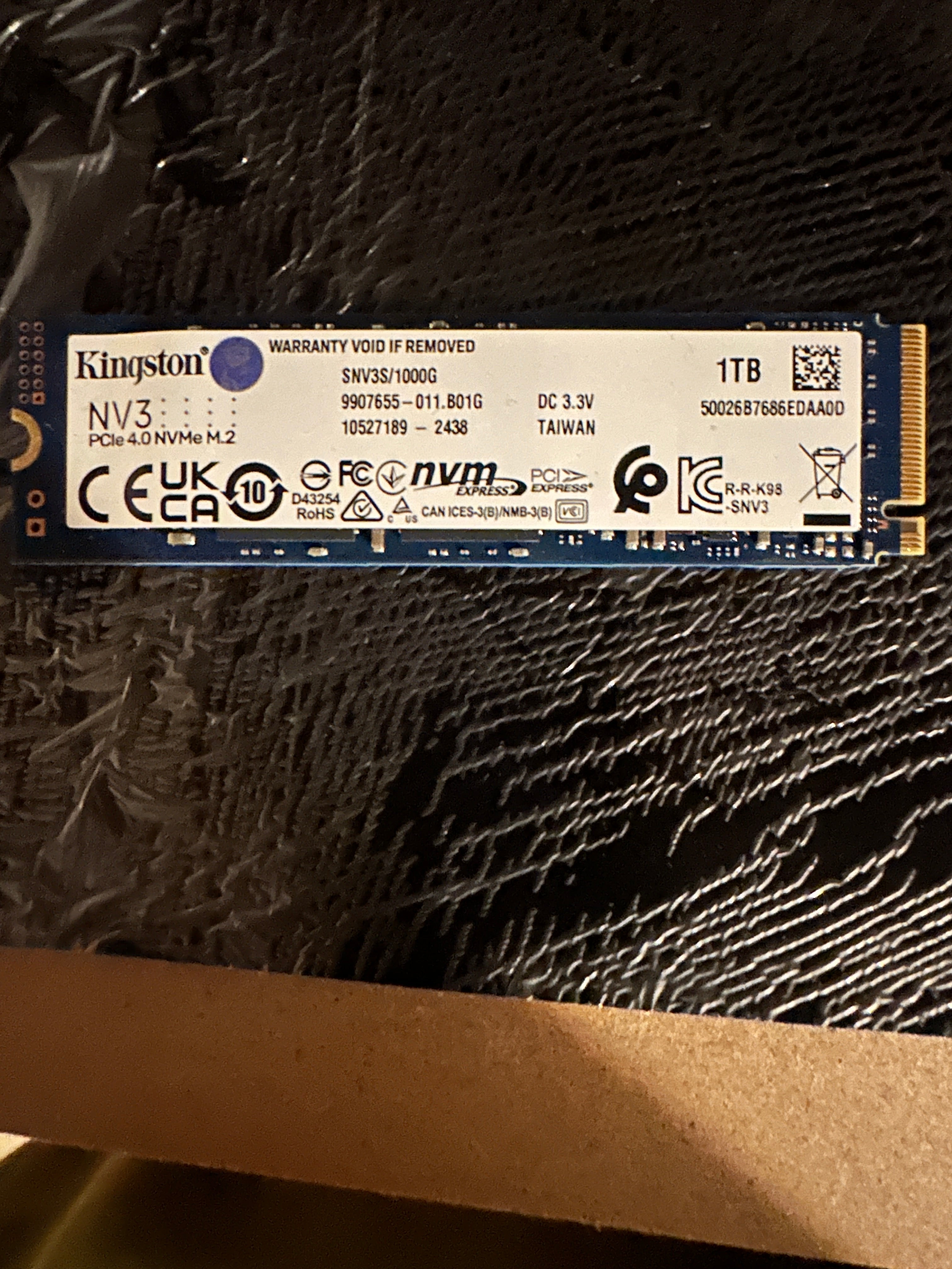 Kingston Nv3 PCIe 4.0 NVMe 1TB Interne SSD (SNV2/1000g)