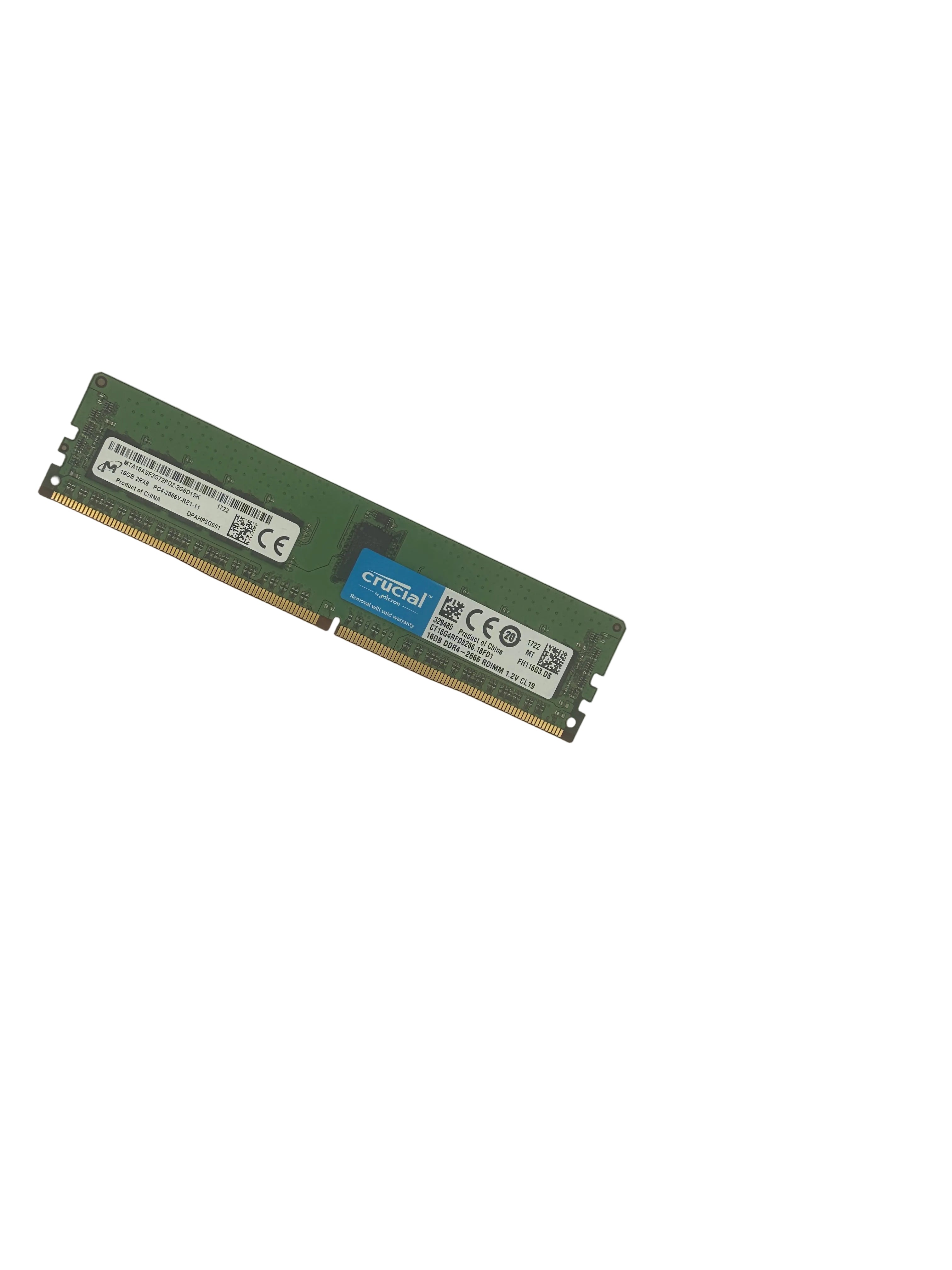 Crucial 16GB DDR4-2666 RDIMM 1.2V CL199 (CT16G4RFD8266.18FD1)
