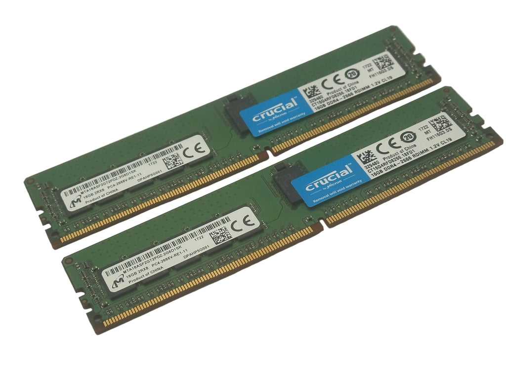 Crucial 16GB DDR4-2666 RDIMM 1.2V CL199 (CT16G4RFD8266.18FD1)