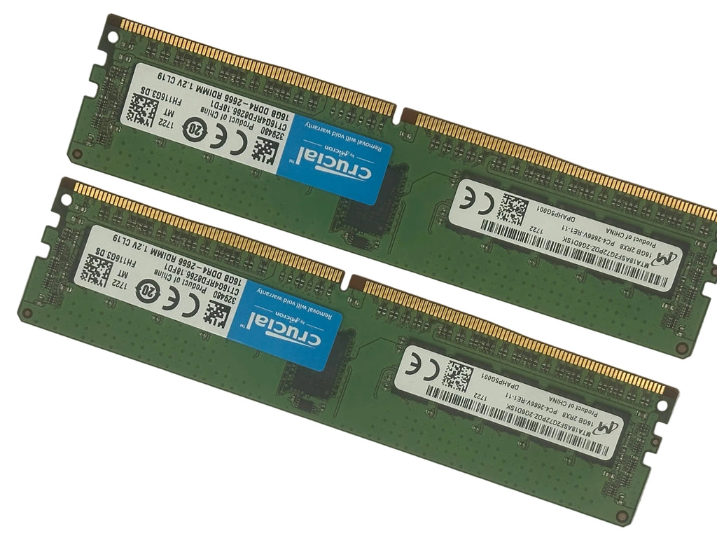 Crucial 16GB DDR4-2666 RDIMM 1.2V CL199 (CT16G4RFD8266.18FD1)