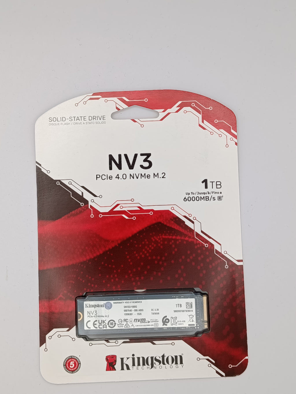 Kingston NV3 1TB NVMe SSD PCIe 4.0 M.2 2280 SNV3S/1000G – Neu & OVP